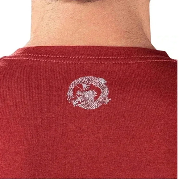 Natori Buji Red Modal Blend Crewneck Long Sleeve Mens T-Shirt Size Large - Picture 2 of 10